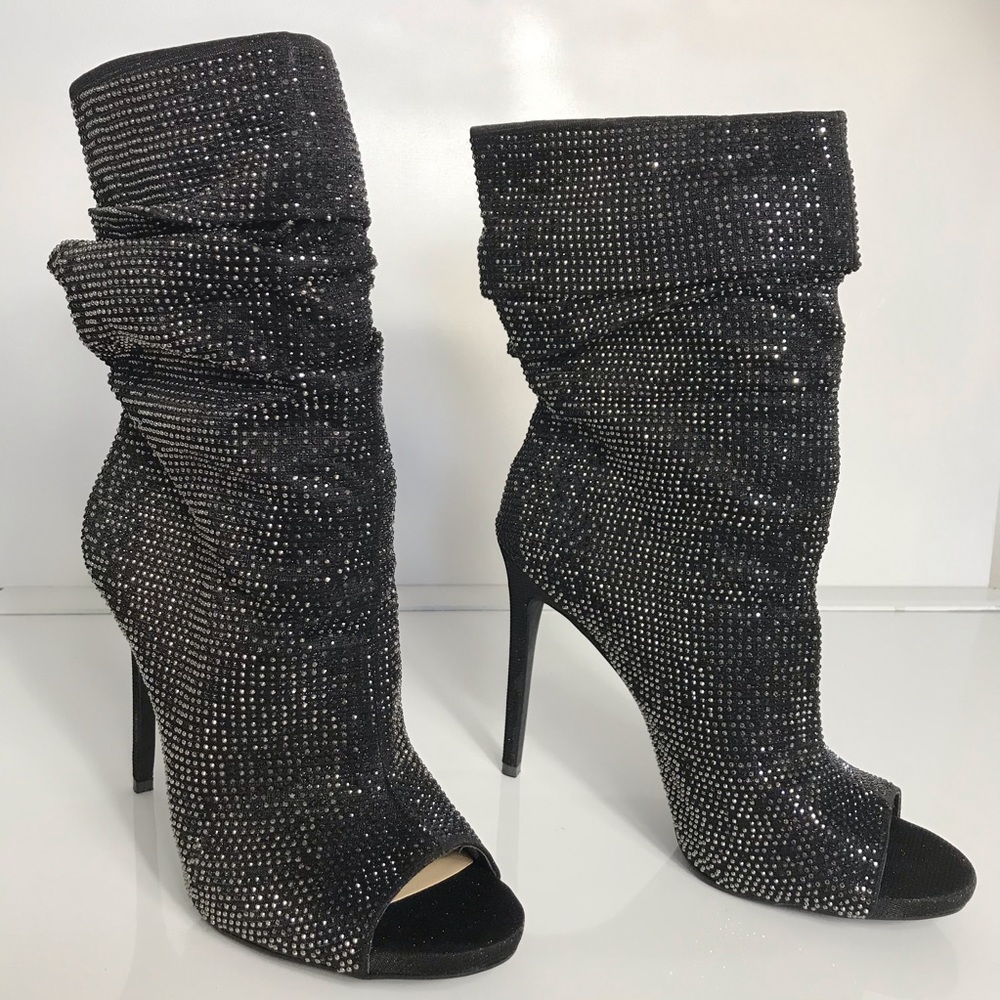 Jessica Simpson Rinnah Mid-Calf Peep Toe Booties - Picture 6 of 11
